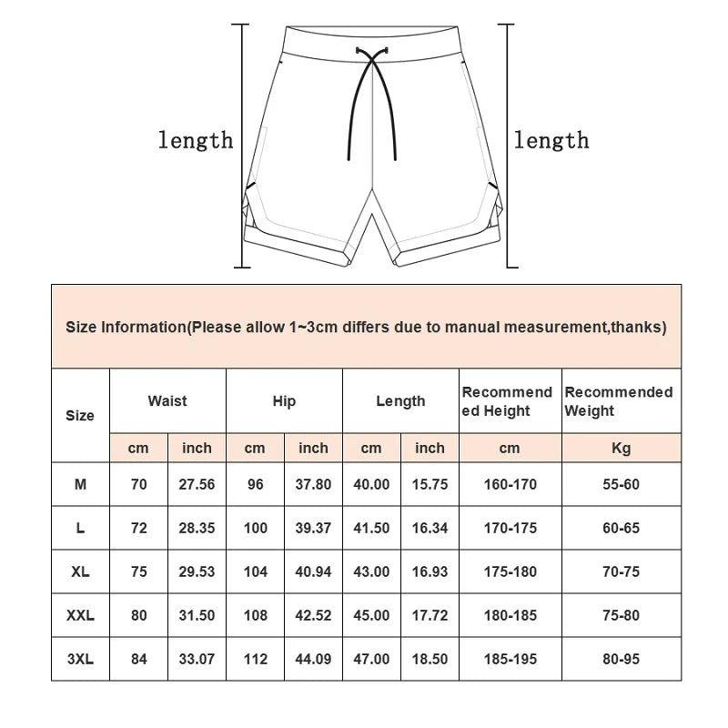Camo Running Shorts Men Gym Sports Shorts 2 In 1 Quick Dry Workout Training Gym Fitness Jogging Short Pants Summer Men Shorts - MANDOTOS