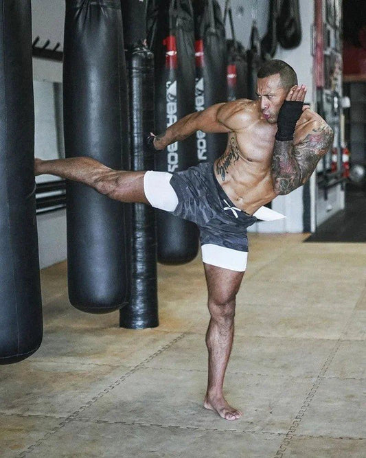 Camo Running Shorts Men Gym Sports Shorts 2 In 1 Quick Dry Workout Training Gym Fitness Jogging Short Pants Summer Men Shorts - MANDOTOS