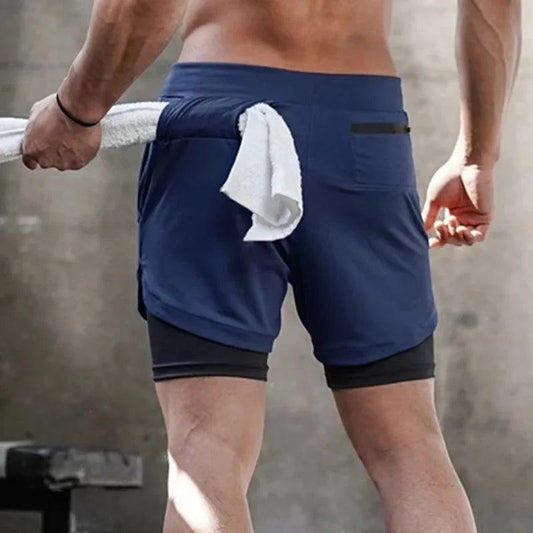 Camo Running Shorts Men Gym Sports Shorts 2 In 1 Quick Dry Workout Training Gym Fitness Jogging Short Pants Summer Men Shorts - MANDOTOS