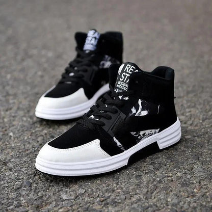 Camouflage High-Top Lace-Up Shoe - MANDOTOS