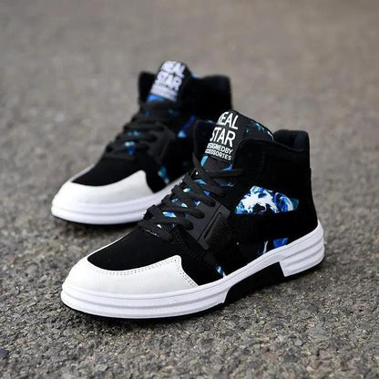 Camouflage High-Top Lace-Up Shoe - MANDOTOS