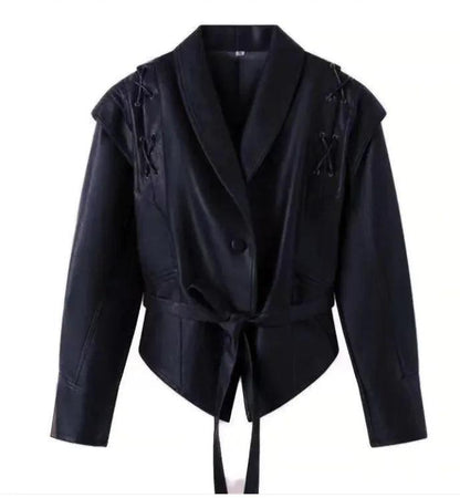Casual Long Sleeve Polyester Coat - MANDOTOS