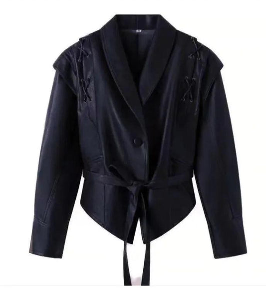 Casual Long Sleeve Polyester Coat - MANDOTOS