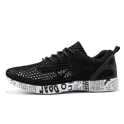 Casual Men's Shoes Breathable Sneakers Match Hollow Lace Board Shoes - MANDOTOS
