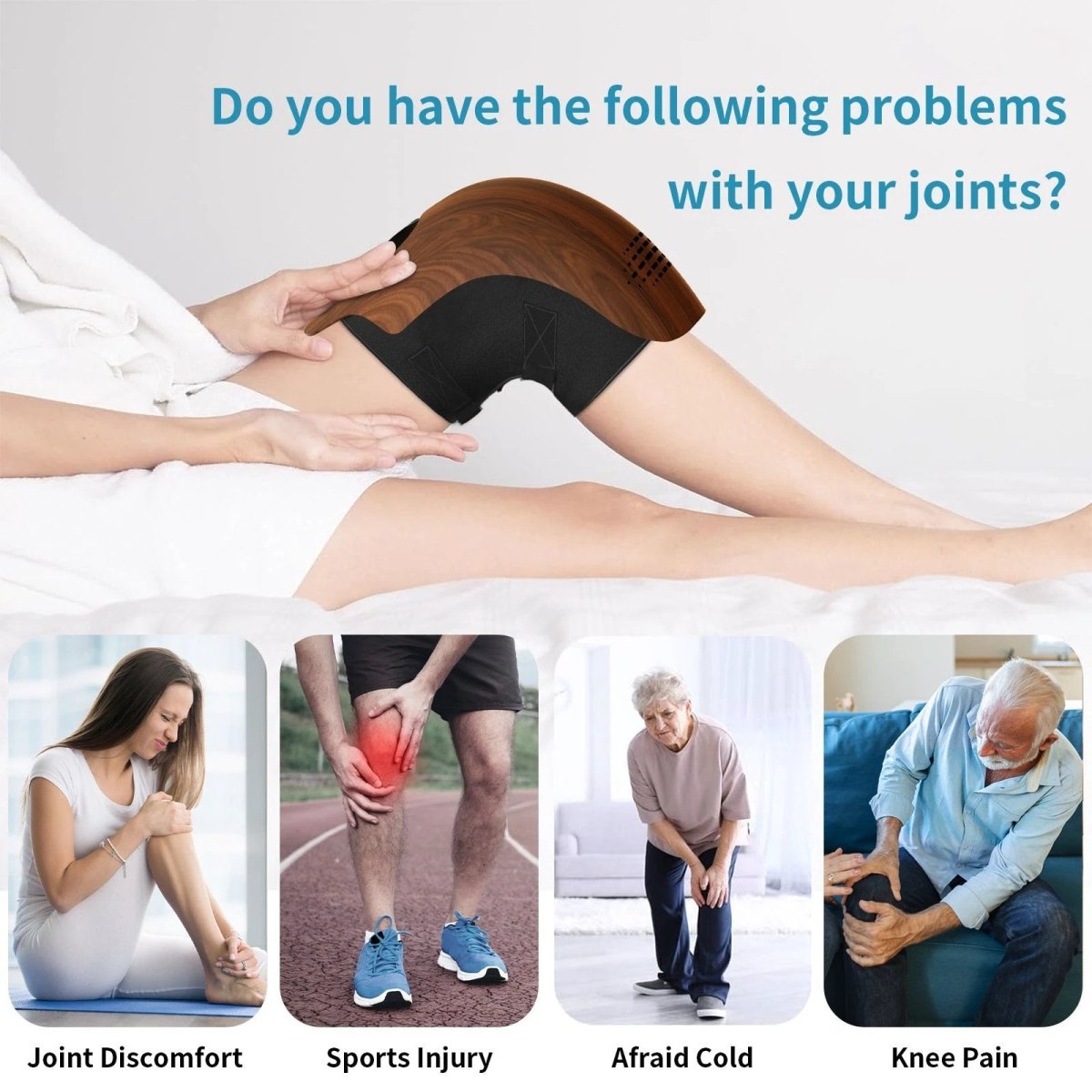 Knee Relief Massager with Heating & Vibration Technology - MANDOTOS