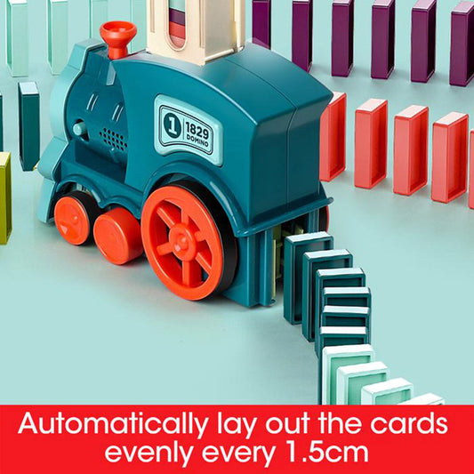 Domino Train Toys Baby Toys Car Puzzle Automatic Release Licensing Electric Building Blocks Train Toy - MANDOTOS