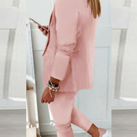 Lapel Blazer & Drawstring Trousers OL Suit – 12 Colors XS–3XL