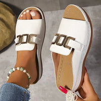 Chain Wedge Platform Peep-Toe Sandals – 5 Colors EU 36–45 - MANDOTOS INTERNATIONALSandals
