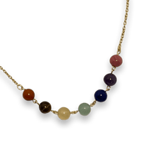 Chakra Balance Necklace with Natural Gemstones and Charm - MANDOTOS INTERNATIONALNecklace