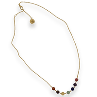 Chakra Balance Necklace with Natural Gemstones and Charm - MANDOTOS INTERNATIONALNecklace