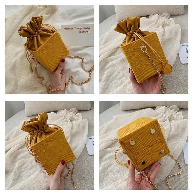 Chic Alligator Pattern Bucket Bag - MANDOTOS