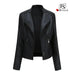 Chic Feminine Leather Coat - MANDOTOS