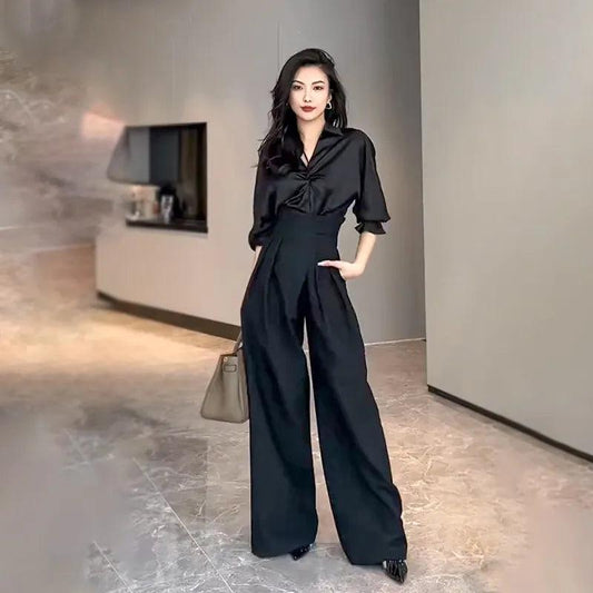 Chic Flowy Wide-Leg Trousers - MANDOTOS
