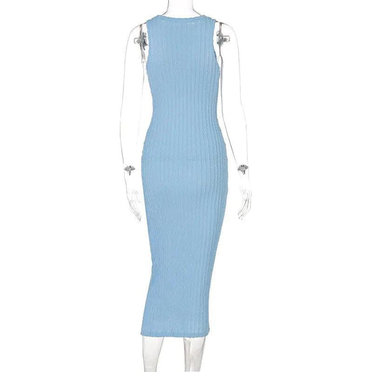 Chic Knitted Tank Sweater Dress - MANDOTOS