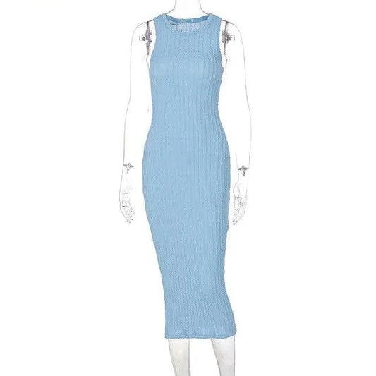 Chic Knitted Tank Sweater Dress - MANDOTOS