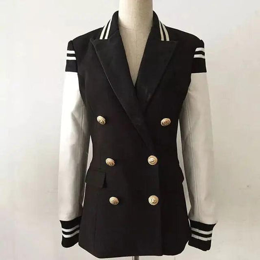 Chic Leather Blazer Coat - MANDOTOS