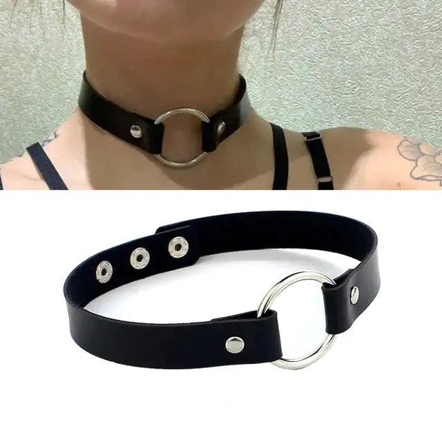Chic Leather Collar - MANDOTOS