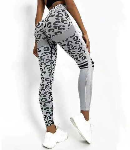 Chic Leopard Yoga High-Rise Tights - MANDOTOS