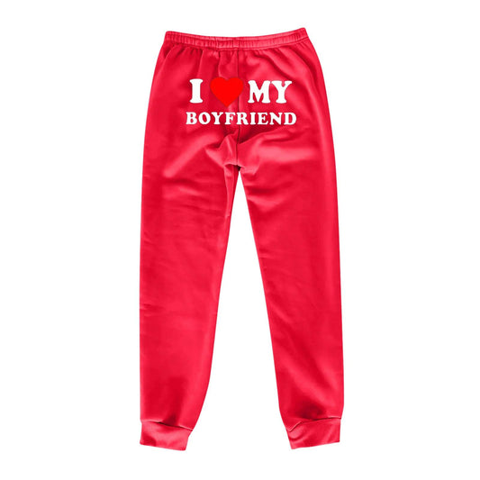 Chic Love Print Trousers - MANDOTOS