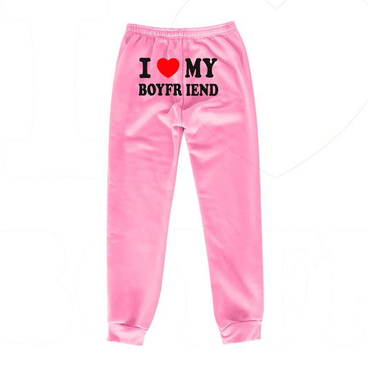 Chic Love Print Trousers - MANDOTOS