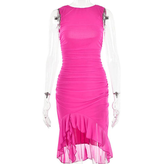 Chic Sleeveless Midi Dress - MANDOTOS