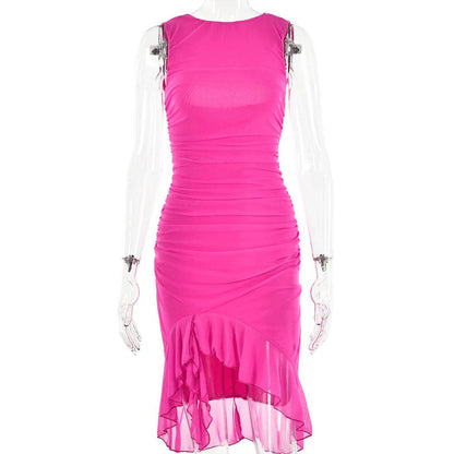 Chic Sleeveless Midi Dress - MANDOTOS