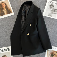 Chic Stand Collar Women's Blazer Coat, Elegant Office Outwear - MANDOTOS INTERNATIONAL
