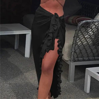 GlamourWave Chiffon Beach Wrap - Effortless Elegance for Sunny Days - MANDOTOS
