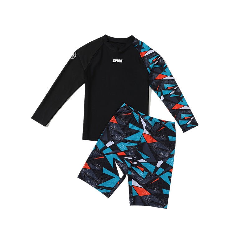 Children's Swimwear Boys' Swim Trunks 2026 New Model Kids' Swimwear for Older Children Youth Two-Piece Hot Spring Swimwear - MANDOTOS INTERNATIONAL