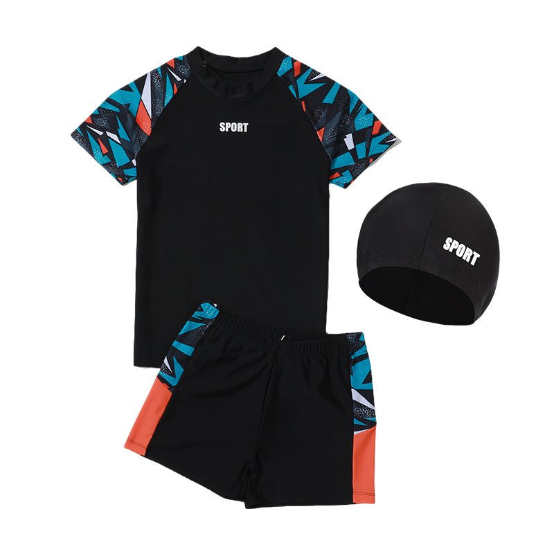 Children's Swimwear Boys' Swim Trunks 2026 New Model Kids' Swimwear for Older Children Youth Two-Piece Hot Spring Swimwear - MANDOTOS INTERNATIONAL