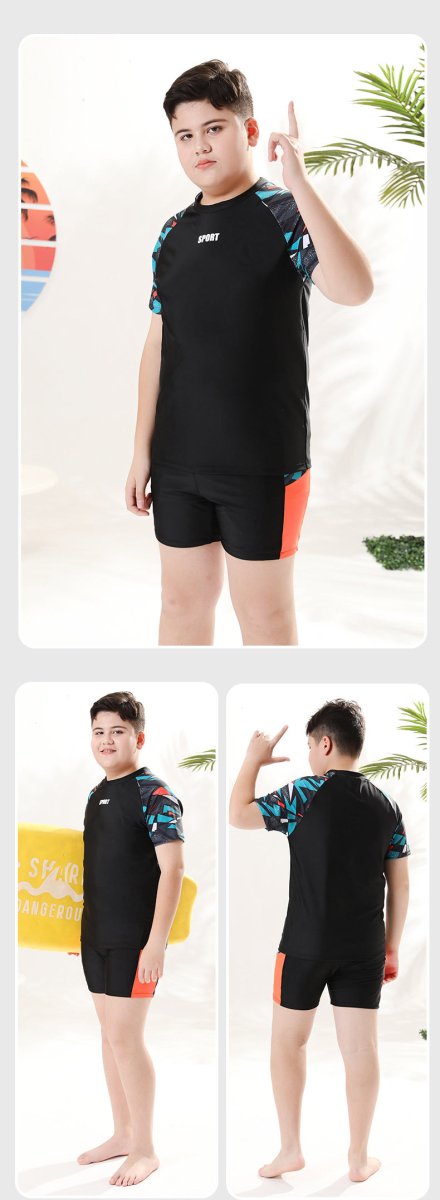 Children's Swimwear Boys' Swim Trunks 2026 New Model Kids' Swimwear for Older Children Youth Two-Piece Hot Spring Swimwear - MANDOTOS INTERNATIONAL