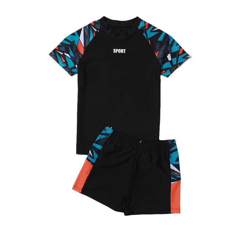 Children's Swimwear Boys' Swim Trunks 2026 New Model Kids' Swimwear for Older Children Youth Two-Piece Hot Spring Swimwear - MANDOTOS INTERNATIONAL