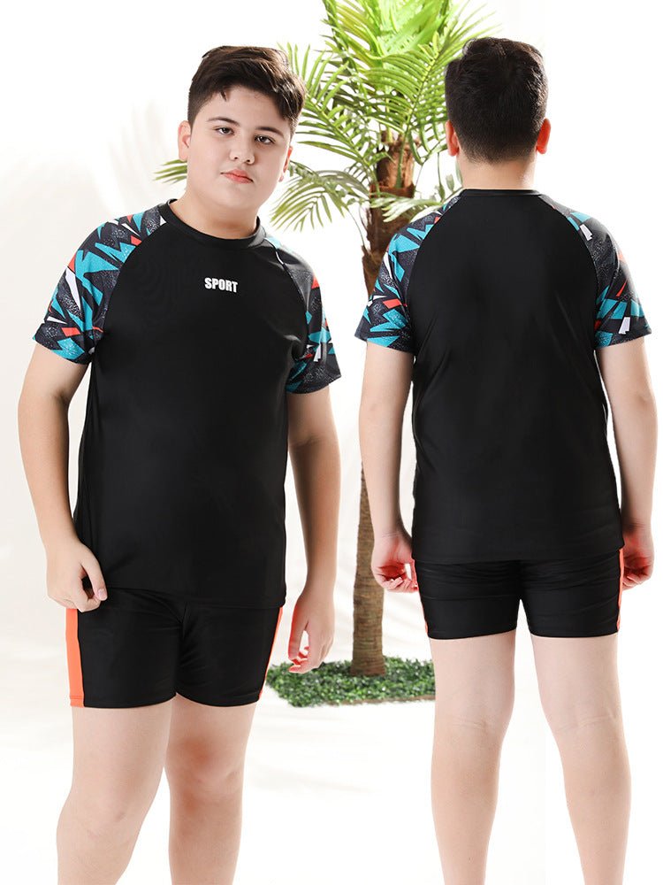 Children's Swimwear Boys' Swim Trunks 2026 New Model Kids' Swimwear for Older Children Youth Two-Piece Hot Spring Swimwear - MANDOTOS INTERNATIONAL