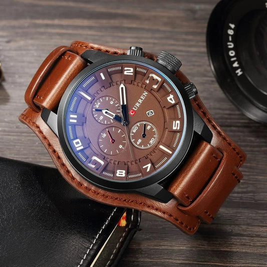 Classic Gents Leather Watch - MANDOTOS