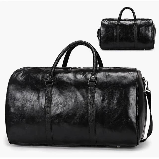 Classic Leather Duffel Bag - MANDOTOS