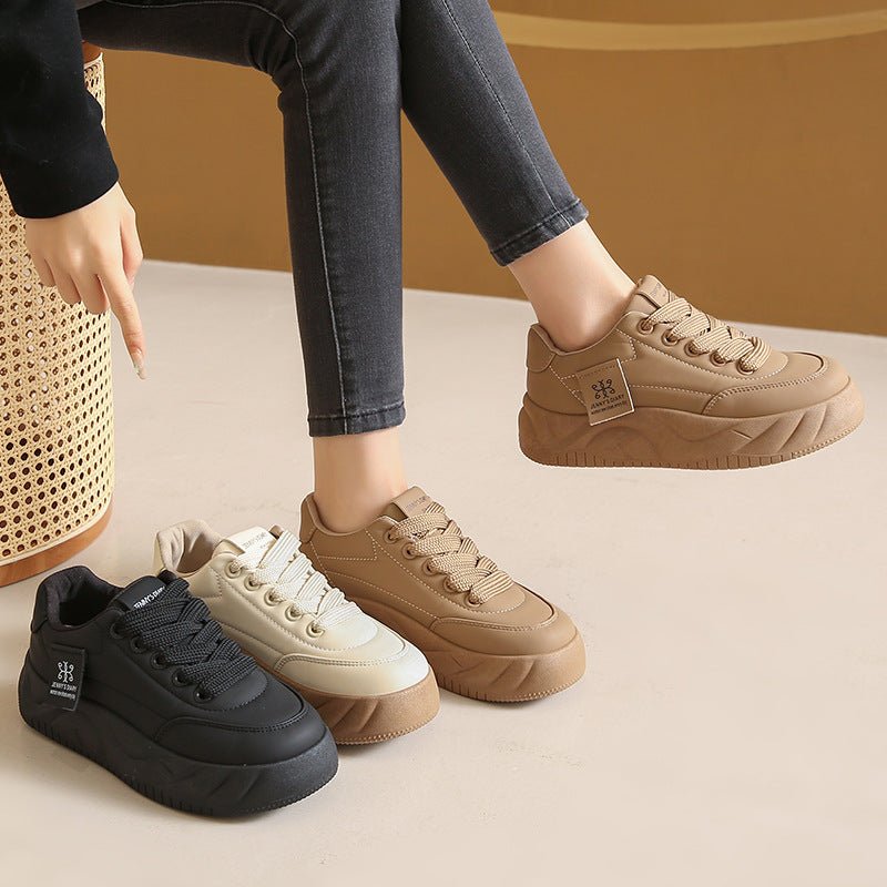 Color Block Height Increasing Sneakers – Lace-Up Low Top - MANDOTOS INTERNATIONALFootWear