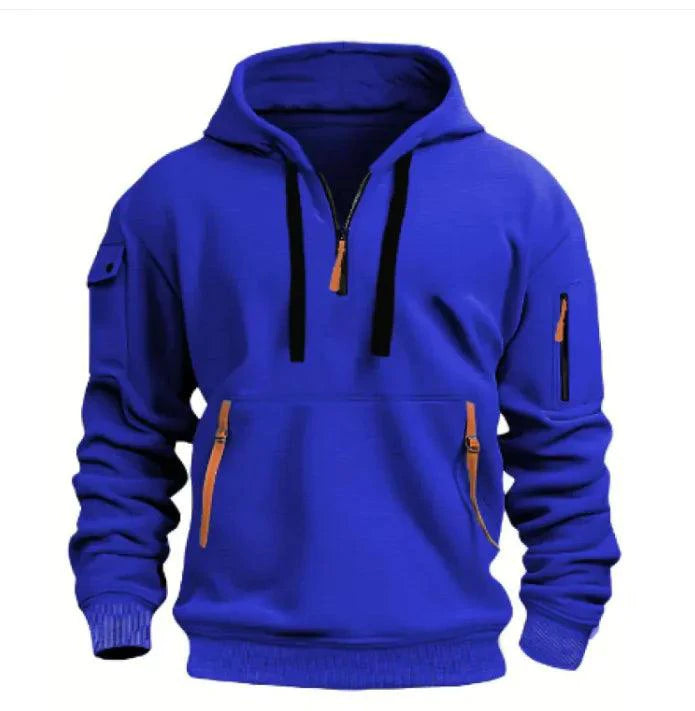 Cotton Dropped Shoulder Hooded Sweatshirt - MANDOTOS