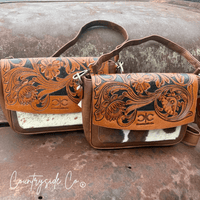 Grace Tooled Leather Purse by Countryside Co: Stylish & Functional Statement Piece - MANDOTOS