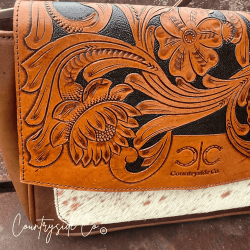 Grace Tooled Leather Purse by Countryside Co: Stylish & Functional Statement Piece - MANDOTOS