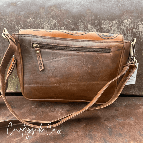 Grace Tooled Leather Purse by Countryside Co: Stylish & Functional Statement Piece - MANDOTOS