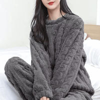 Cozy Coral Velvet Sleepwear Set - MANDOTOS INTERNATIONAL