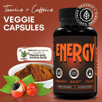 Caffeine Pills Alternative to an Energy Drink Energy Gel Energy Gummies 60 Pills - MANDOTOS INTERNATIONAL