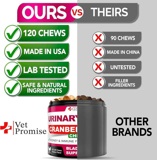 Cranberry Dog UTI & Bladder Control Chews - MANDOTOS