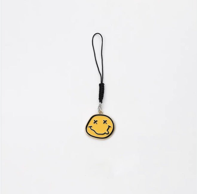 Cross-border e-commerce alloy color dripping smiley face keychain electroplated gold irregular expression bag pendant accessories - MANDOTOS INTERNATIONAL