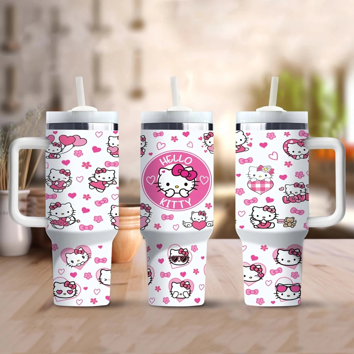 40 oz Stainless Steel Vacuum Travel Mug with Handle - MANDOTOS INTERNATIONAL