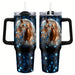 Personalized 40oz Stainless Steel Travel Coffee Mug with Handle - MANDOTOS INTERNATIONAL