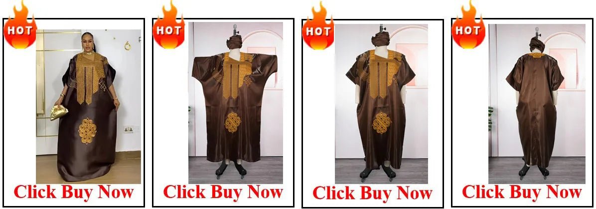 Elegant African V-neck Maxi Dress for Wedding Party - MANDOTOS INTERNATIONAL