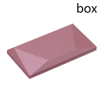 Pink faceted ring box with geometric lid, rectangular jewelry gift box