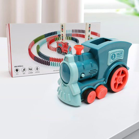 Domino Train Toys Baby Toys Car Puzzle Automatic Release Licensing Electric Building Blocks Train Toy - MANDOTOS