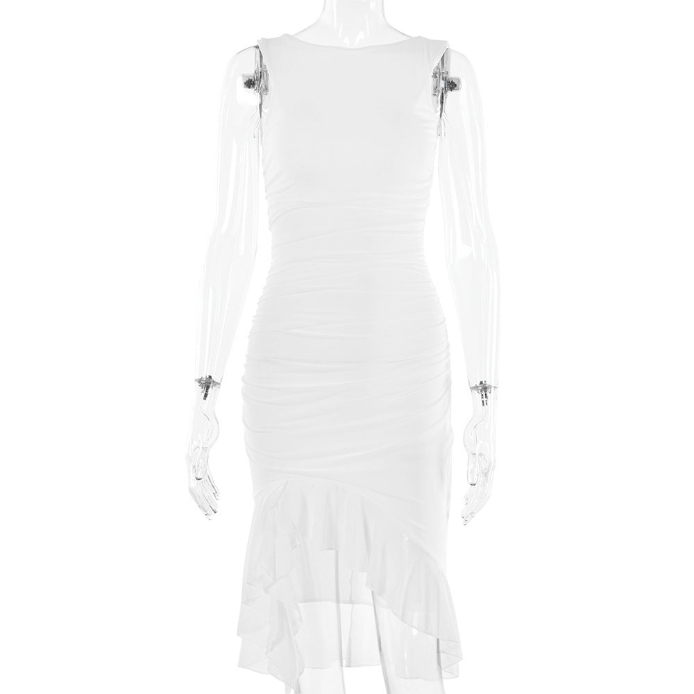 Summer Slim Skinny Sleeveless Dress For Women Fashion Party Club Dresses - MANDOTOS